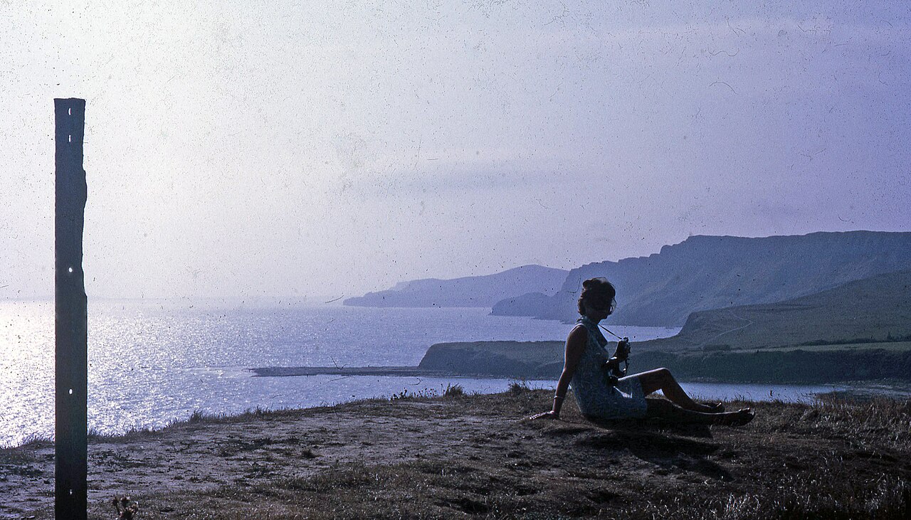 dog-friendly beaches dorset year round - Pauline, Purbeck coast, Dorset, England, 1965 - Flickr - PhillipC