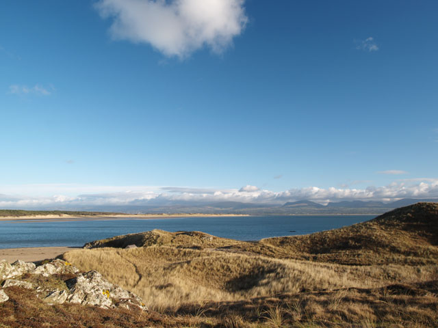 off-lead dog walks north wales - Newborough beach National Nature Reserve from Llanddwyn Island, Anglesey, Wales