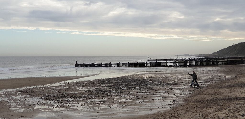 off-lead dog walks norfolk - Walking the Dog, Mundesley, Norfolk
